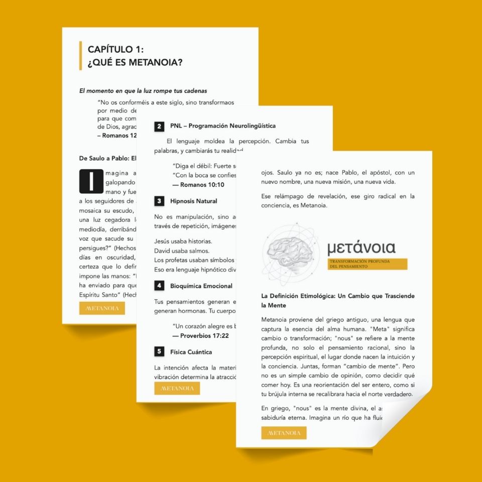 Metanoia. El código supremo, Mindfullness , meditación, oraciones